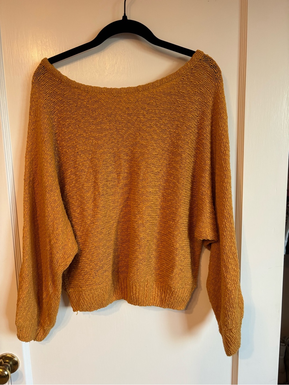 LA Hearts Mustard Yellow Batwing Sweater